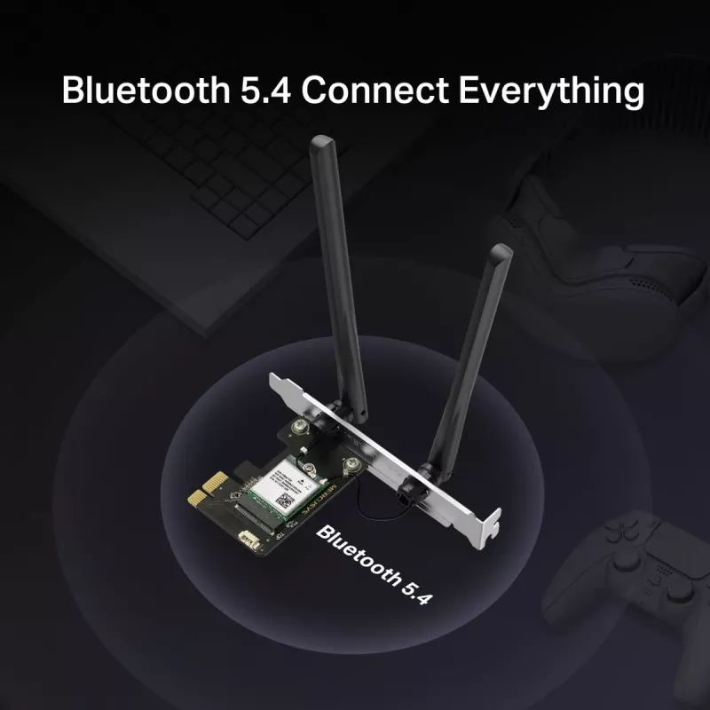 Mercusys MA70XE AX1800 Wi-Fi 6 Bluetooth adaptador PCI Express, dual band