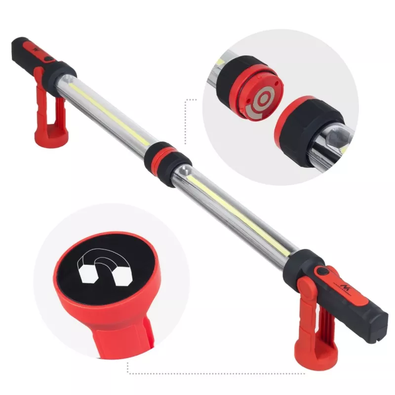 MCE230 Candeeiro de oficina LED COB XXL 2X com íman e gancho, modos duplos, 1200 lúmenes máx. - Maclean