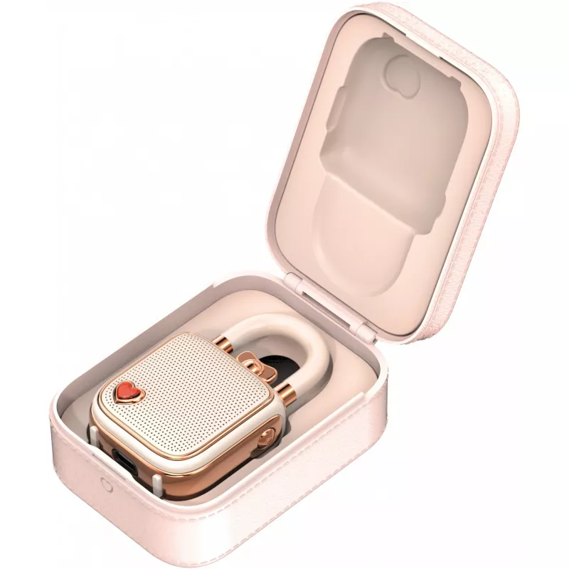 Altifalante mono portátil Divoom LoveLock rosa