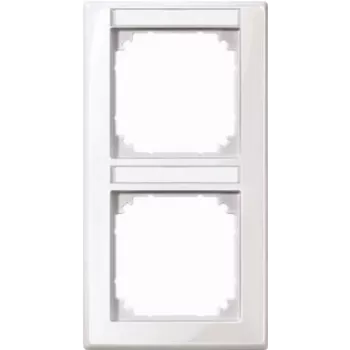 Moldura MERTEN Dupla com suporte de identificação 470219 M-SMART branco polar brilhante 470219 470219 (470219)