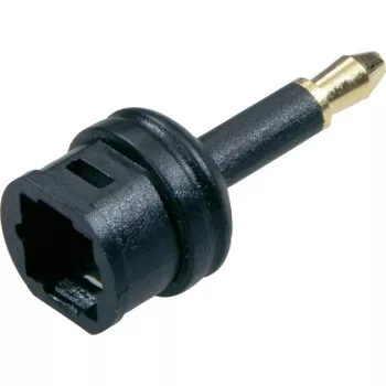 Adaptador Toslink fêmea para 3,5 mm, adaptador preto