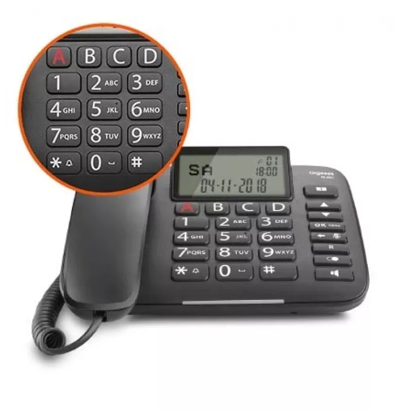 Gigaset DL380 telefone com fio, preto