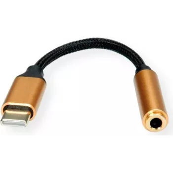 ROLINE Gold - Adaptador de áudio - USB-C macho para tomada mini-jack estéreo fêmea
