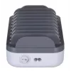 Estação de carregamento Manhattan, 10x portas: 3x USB-C (até 18W PD) e 7x USB-A (até 12W), 120W de saída total, branco/cinzento, garantia de três anos