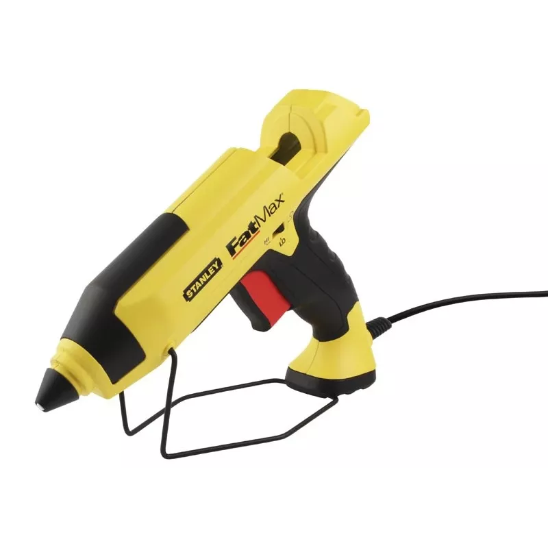 Pistola de cola quente STANLEY FatMax GR 100 R 200 W, débito 18,83 g/min, alimentação CA, tempo de aquecimento 1 min, preto/amarelo