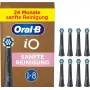 Cabeças de substituição Oral-B iO Gentle Clean pack de 8, preto — para áreas sensíveis e cuidado das gengivas