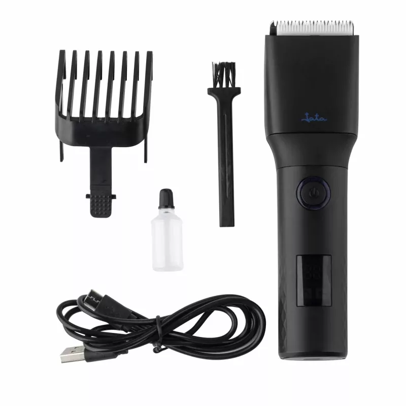 Aparador de pelos JATA JBCP3700 preto indicador LED 100 min de autonomia
