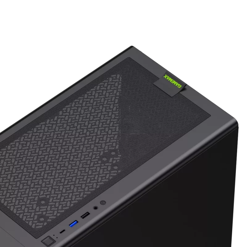 Caixa Gamemax | AERIS 330 MB | preto | Mini-Tower | fonte de alimentação não incluída