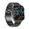 Smartwatch Colmi P80 aço preto com Bluetooth e medidor de frequência cardíaca