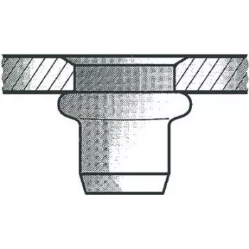 Porca rebitada GESIPA M6x9x18 para espessura de chapa 3,0–5,5 mm, pack de 250