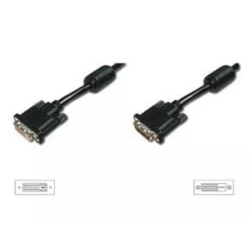 Cabo de extensão DVI-D DIGITUS 2 m, DVI-D para DVI-D, preto