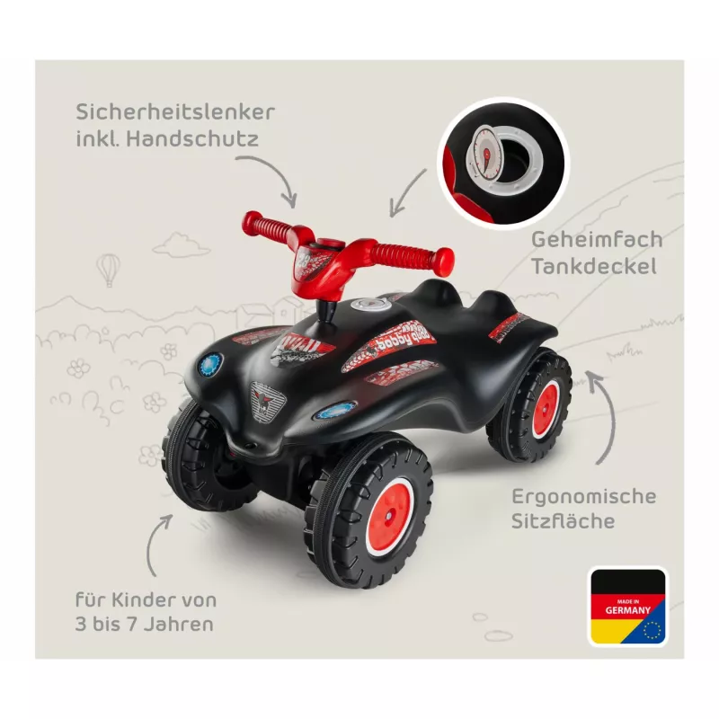 Carro de escorregar para criança BIG Quad Racing BIG Bobby 56413, vermelho, quatro rodas, design robusto