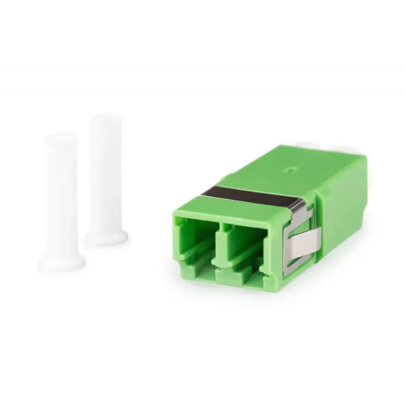 DIGITUS DN-96007-1APC-OF Acoplador de fibra ótica LC/APC duplex, monomodo OS2, sem flange, verde