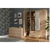Roupeiro Topeshop ROMANA 160 SON 11 prateleiras 4 portas carvalho