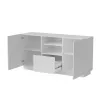 Cómoda Cama Meble LIVERTI 150x42x78 cm, branco, aglomerado, 1 gaveta