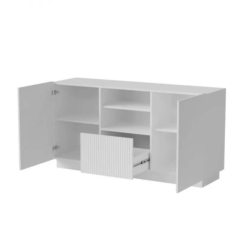 Cómoda Cama Meble LIVERTI 150x42x78 cm, branco, aglomerado, 1 gaveta