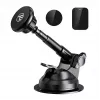 Suporte para telemóvel Tellur MUM Magnetic ventosa ajustável preto — suporte magnético ajustável para telemóvel