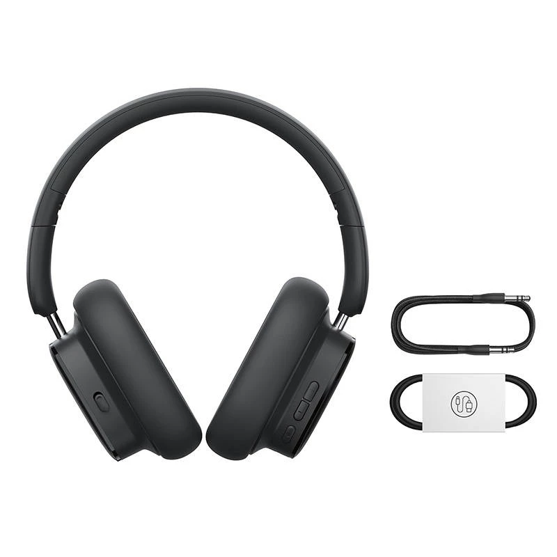 Headset Baseus Bowie H1i Auscultador com arco sem fios Chamadas/Música USB Type-C Bluetooth Preto