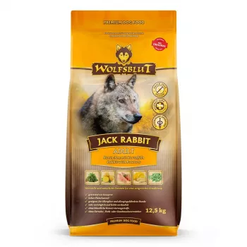 Alimento seco para cães Wolfsblut Jack Rabbit 12,5 kg — sem cereais, sabor coelho, 28 % proteína, 19 % gordura