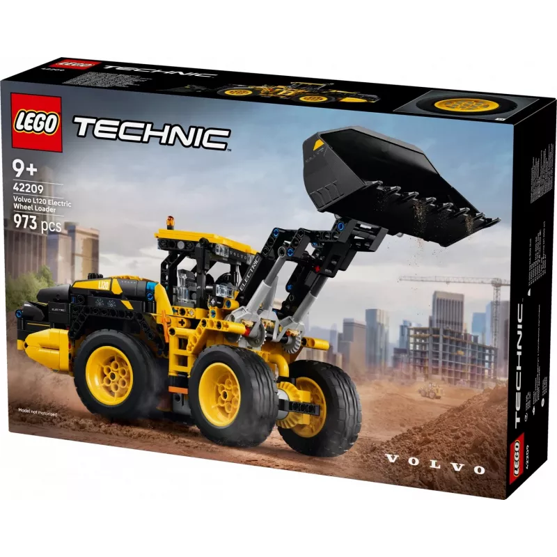 LEGO Technic Volvo L120 Carregadora Elétrica Modelo 42209, 973 peças, para crianças a partir dos 9 anos, 140×110×350 mm