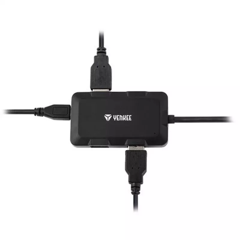 Yenkee YHB 4341BK hub USB 3.0 de 4 portas com entrada de alimentação Micro USB