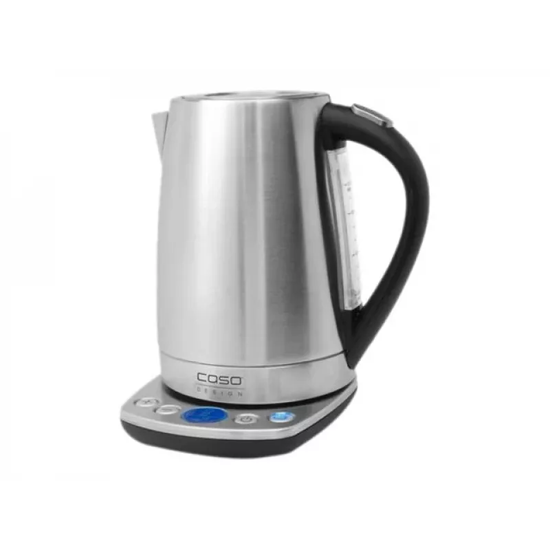 Chaleira elétrica Caso 1,7 l 2200 W preto aço inoxidável