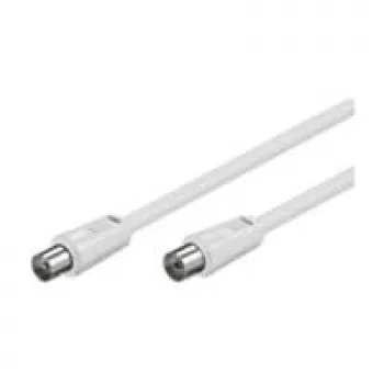 Cabo de ligação de antena Goobay Wentronic, 100% blindado, branco, 3,5 m - ficha coaxial conector fêmea coaxial (50719)