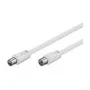 Cabo de ligação de antena Goobay Wentronic, 100% blindado, branco, 3,5 m - ficha coaxial conector fêmea coaxial (50719)