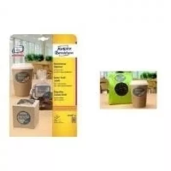 Avery Zweckform - etiquetas - aderência permanente - castanho natural - 63,5 x 42,3 mm (oval) 450 etiqueta(s) (25 folhas x 18)