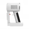 Aspirador com bateria Adler AD 7051 — 300 W máx., bateria 22,2 V, 0,6 L sem saco, tubo de aço inoxidável, EPA F8, luz LED, branco/vermelho