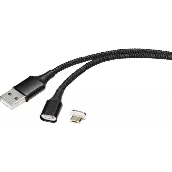 Cabo USB Renkforce RF-4746074 1 m USB 2.0 USB A Micro-USB B preto (RF-4746074)