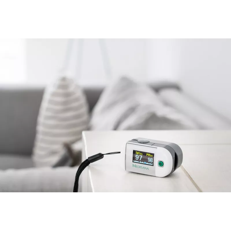 Medisana PM 100 Oxímetro de pulso, branco/prateado
