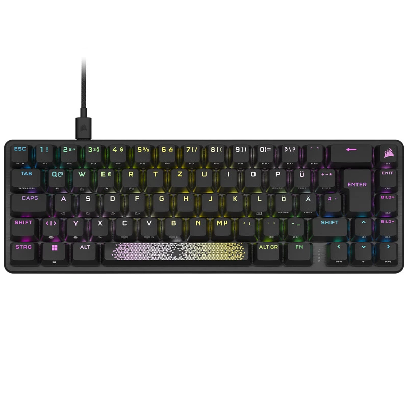 Teclado Corsair K65 PRO MINI Gaming USB QWERTZ alemão preto