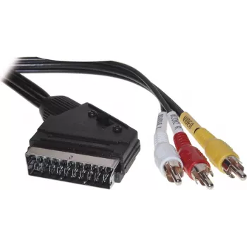 Cabo SCART ShiverPeaks AVK 407-200 SC com interruptor e 3× fichas RCA