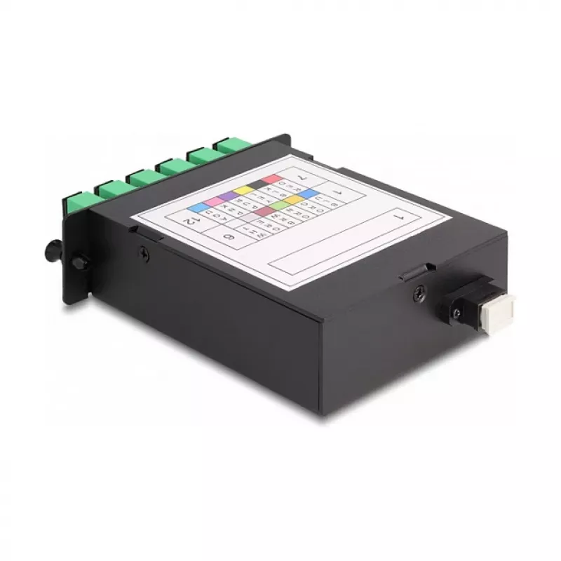 Cassete DeLOCK Fiber Optic HD MPO macho para 12× SC simplex fêmea 12 fibras monomodo 9/125 µm