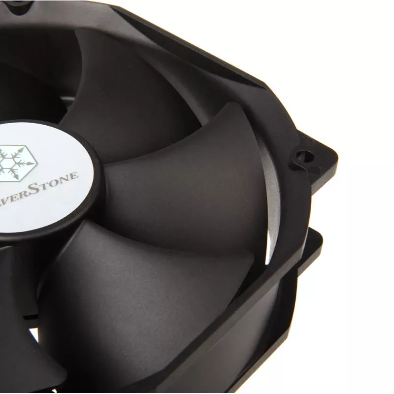 Ventoinha SILVERSTONE 140 mm SST-FHP141 v2.0 — ventoinha de caixa/dissipador PWM 140 mm, preta