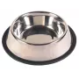 Trixie 24854 taça de aço inoxidável para cão/gato em base de borracha, 1,8 l, 20 cm