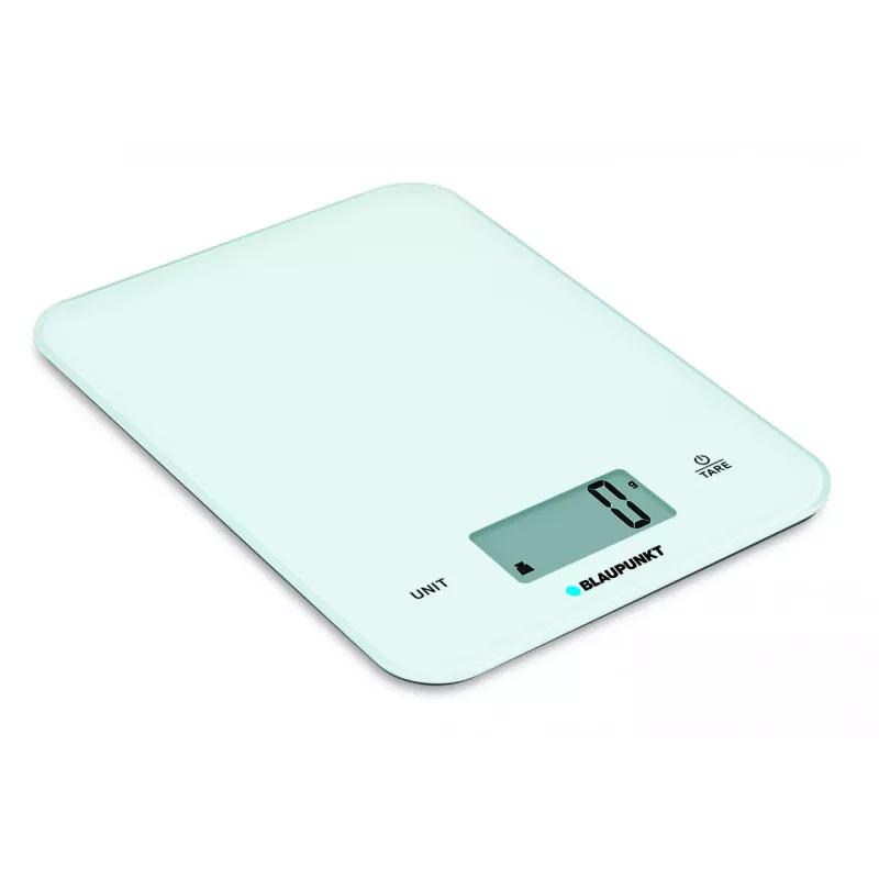 Balança de cozinha BLAUPUNKT FKS401 — branca, máx. 10 kg, precisão de 1 g, controlo por toque