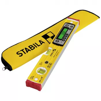 Nível de bolha STABILA TECH 196 DL 19830, digital 40 cm, precisão 0,5 mm/m, antiderrapante, com bolsa