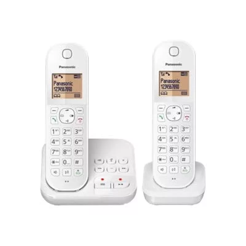 Panasonic KX-TGC422G - telefone sem fios - atendedor de chamadas com identificação de chamadas - DECT - branco + telefone adicional (KX-TGC422GW)