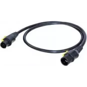 Cabo de alimentação Neutrik [1x conector fêmea PowerCon - 1x conector macho PowerCon] 3,00 m preto, amarelo (NKPF-M-A-3)