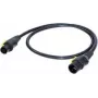 Cabo de alimentação Neutrik [1x conector fêmea PowerCon - 1x conector macho PowerCon] 3,00 m preto, amarelo (NKPF-M-A-3)