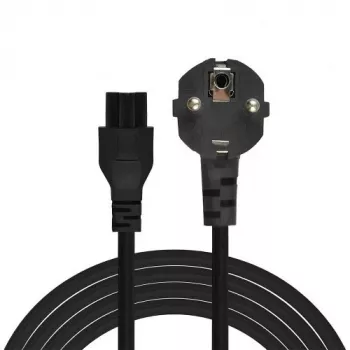 Cabo de alimentação Savio alimentação IEC 60320 C5 CEE 7/7 3 m preto conector fêmea C5 Type C