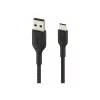 Cabo entrançado USB-C para USB-A 3 m preto