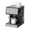 Jata JECA2525 máquina de café expresso, 20 bar, 850 W, depósito de água de 1,8 l, tubo de vapor, preta / aço inoxidável