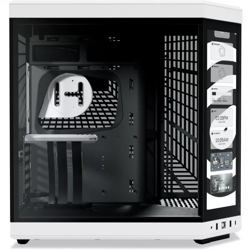 Caixa PC HYTE Y70 Touch Infinite Midi Tower preto, branco