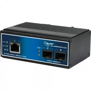 Switch PoE industrial ALLNET ALL-SGI8003P-2.5G — 3 portas 2.5G, PoE