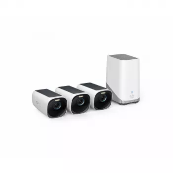 Câmara de vigilância IP Eufy eufyCam S330 (eufyCam 3) 3840×2160, exterior, sem fios, montagem na parede, campo de visão de 135°, áudio bidirecional