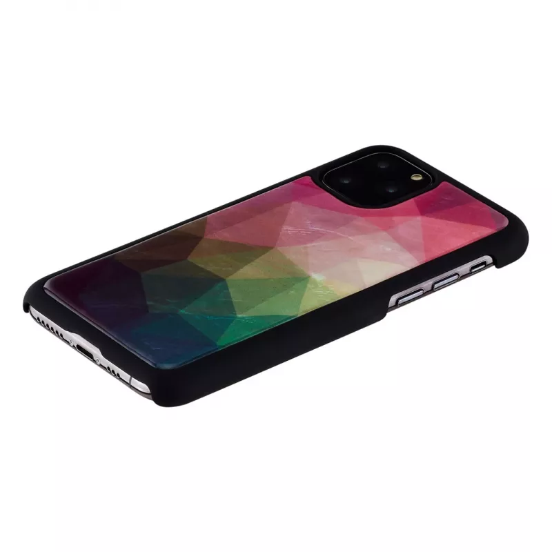 Capa de proteção para smartphone iKins para iPhone 11 Pro com design de flores aquáticas, preta