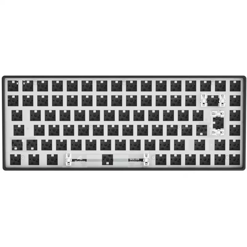Sharkoon SKILLER SGK50 S3 Barebone Teclado Gaming - teclado gaming totalmente personalizável em layout 75%, Hot-Swap, iluminação RGB, layout QWERTZ